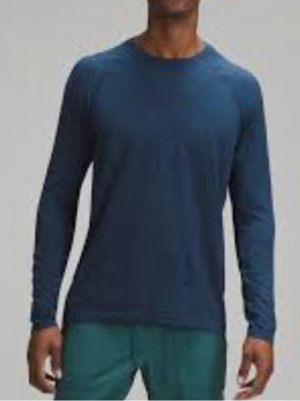 Lululemon Men’s $88 Metal Vent Tech Long-Sleeve Shirt Blue Men Size Medium